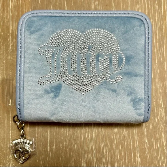 NWT Juicy Couture Queen Couture Hobo Sloucy Shoulder Bag w wallet, bracelet blue - Picture 10 of 17